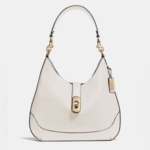 COACH Amber Hobo Handbag, Pebble Leather, Color-Chalk ***BRAND NEW W/TAGS***